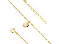 Elegancka pozłacana srebrna bransoletka na nogę serce serduszko cyrkonia srebro 925 Z1860XG