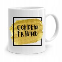 Kubek Prezent Dla Przyjaciela Golden Friend Z Nadrukiem Ze Zdjęciem