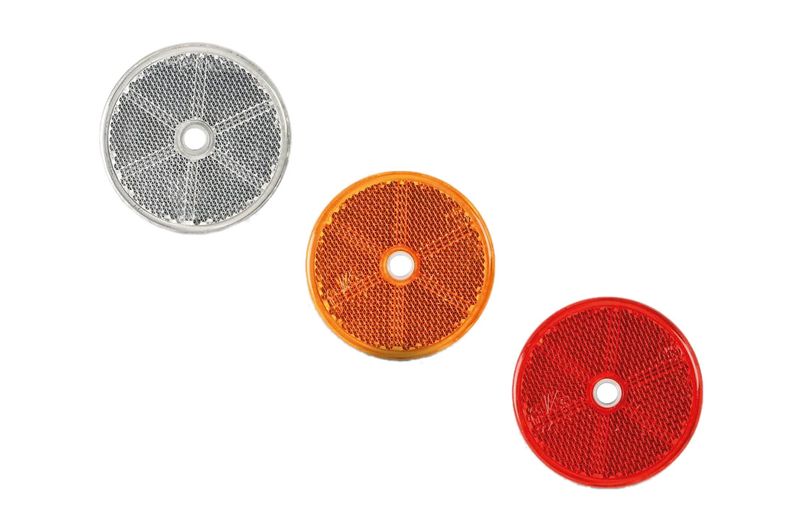 Odblask okrągły śr. 60mm biały (DOB033B) zdjęcie 2