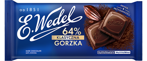 E. Wedel Czekolada klasyczna gorzka 64 % 90 g na Arena.pl