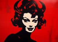 Plakat 18x13cm Czerwona Diablica