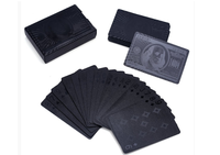 Talia kart KARTY do gry CZARNE PLASTIKOWE POKER