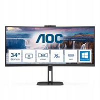 Monitor 34 cale AOC CU34V5CW/BK 100Hz 1ms 3440 x 1440 HDMI DP Kamera