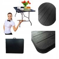 Stół Ogrodowy składany 180 cm Cateringowy Walizka Turystyczny Bankietowy