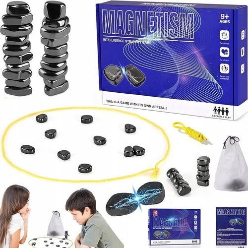 GRA MAGNETYCZNE KAMIENIE 60X STRATEGICZNA EDUKACYJNA GRA PLANSZOWA 60 SZTUK na Arena.pl