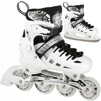 ROLKI 4W1 REGULOWANE LED DAMSKIE MĘSKIE ŁYŻWOROLKI WROTKI ŁYŻWY r 35-38