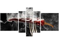 80CM 160CM OBRAZ 5 ELEM GORĄCA PAPRYCZKA CHILI DRUK ŚCIENNY