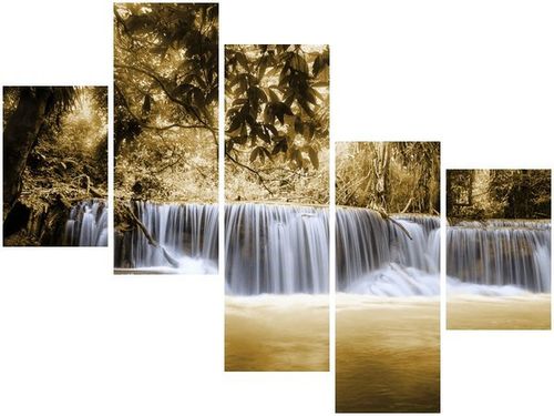 100 75CM OBRAZ 5 ELEM WODOSPAD ŚCIENNY na Arena.pl