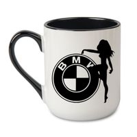 KUBEK "BMW" Wzór - Elegant Coffee Czarny 330 ml