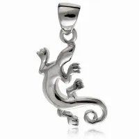 ELEGANCKI SREBRNY WISIOREK ZAWIESZKA JASZCZURKA GEKON KAMELEON SREBRO 925