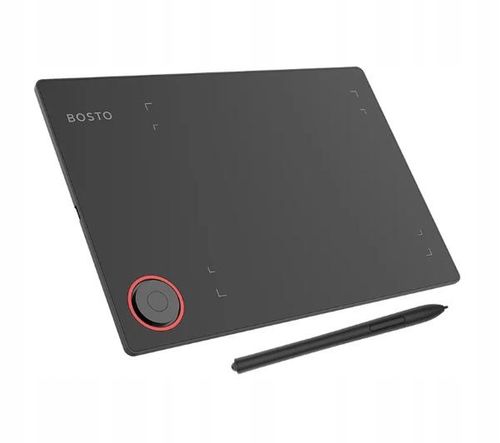 Tablet graficzny Bosto T608 188 x 145 mm 5080 lpi USB-C dla grafika Czarny na Arena.pl
