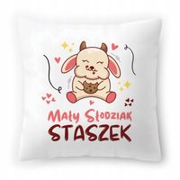 Poduszka Biała 40X40 Cm Dla Staszka Syna Dziecka Z Nadrukiem Ze Zdjęciem