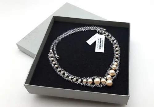 komplet biżuterii pudrowy róż SREBRO PERŁY CYRKONI na Arena.pl