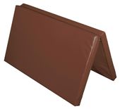 Materac dwuczęściowy z rzepami UNDERFIT 130 x 120 x 6 cm twardy brązowy