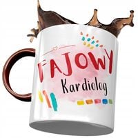 Kubek Bordowy Dla Kardiologa Fajowy Kardiolog Z Nadrukiem Ze Zdjęciem