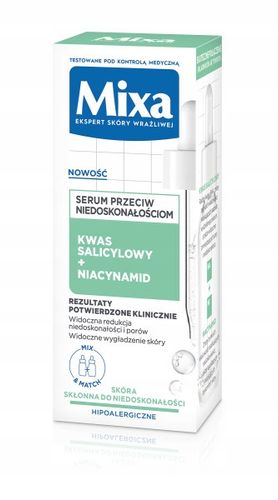 Mixa Lab Serum Przeciw Niedoskonałościom Kwas Salicylowy + Niacynamid 30ml na Arena.pl