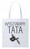 Dla Taty Tatusia Prezent Torba Eco Biała Shopper Z Nadrukiem Ze Zdjęciem