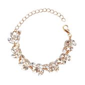 Złota bransoleta regulowana kryształki stylowa trendy modna DAMSKA do sukni