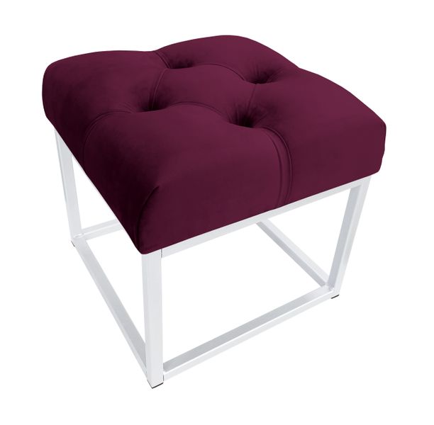 Pufa CHESTERFIELD LOFT ławka postawa biała MG02 zdjęcie 1