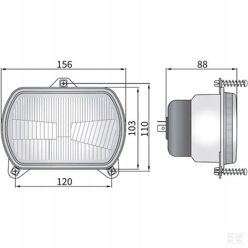 Reflektor Przedni Halogenowy, Owalny 12/24V na Arena.pl
