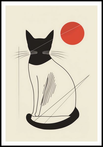 Plakat 68x101cm Czerwony Krąg zdjęcie 3