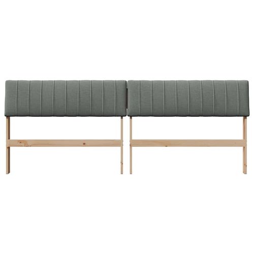 Tapicerowane wezgłowie Ciemnoszary 200 cm Lite drewno sosnowe na Arena.pl