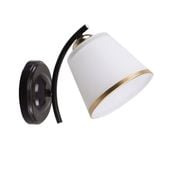 Greco lampa kinkiet brunatny+złoty 1x40 E27 klosz biały