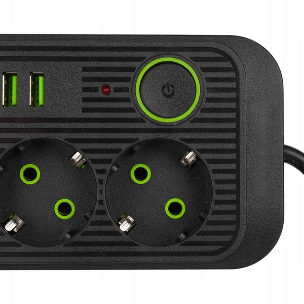 PRZEDŁUŻACZ listwa 2m 3 gniazda + 5x USB zdjęcie 7