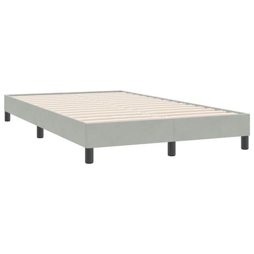 Łóżko Box Spring bez materaca Jasnoszary 120x220 cm Aksamit na Arena.pl