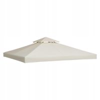 Outsunny zapasowy dach do pawilonu ogrodowego 3x3 m kremowy