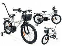 ROWER ROWEREK DZIECIĘCY Z KÓŁKAMI + PROWADNIK KOSZYCZEK BMX 14 CALI PIRATE