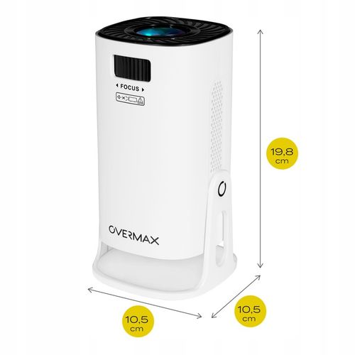 PROJEKTOR RZUTNIK ANDROID TV WIFI BEZPRZEWODOWY OBROTOWY LED PRZENOŚNY na Arena.pl