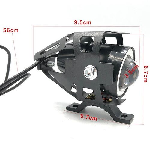 Halogen motocyklowy U7 mini z białym ringiem na Arena.pl