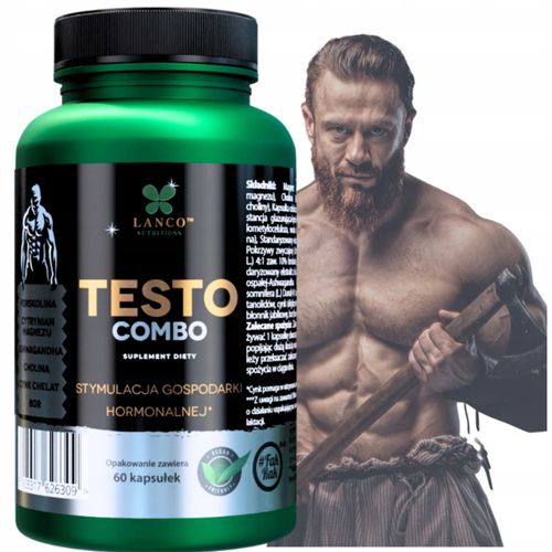 TESTO COMBO naturalne ekstrakty na podniesienie TESTOSTERONU 60 kaps LANCO na Arena.pl