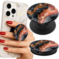Uchwyt do telefonu Popsocket na palce/stojak POMARŃCZOWY MARMUREK MODNE