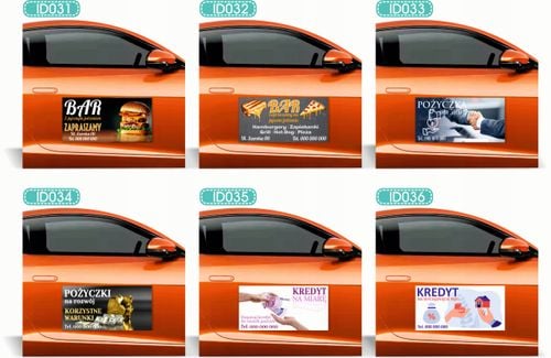 Magnes na samochód reklama 60x30 cm OKRĘGOWA STACJA KONTROLI POJAZDÓW na Arena.pl