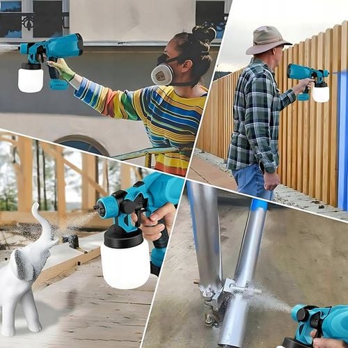 Pistolet Do Malowania Natryskowego Akumulatorowy Agregat 2xBaterie 21V na Arena.pl