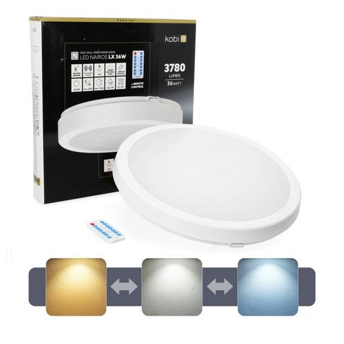 plafon led nairos g2 36w 3cct lx ip65 biały kobi na Arena.pl