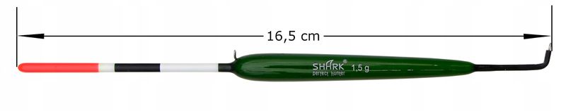 SPŁAWIK PRZELOTOWY boczny Z BALSY 1,5 g/ 16,5 cm SHARK zdjęcie 2