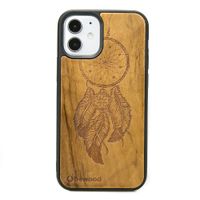 drewniane etui na iphone 12 mini łapacz snów imbuia
