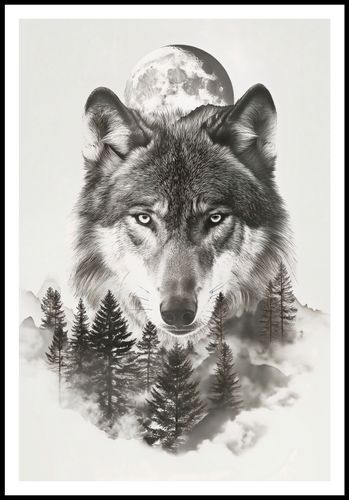 Plakat 68x101cm Wilczy Duch Lasu na Arena.pl