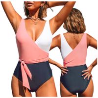 Jednoczęściowy strój kąpielowy trójkolorowy modelujący M