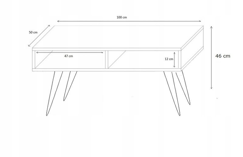 Stolik Isla czarny/czarny zdjęcie 2