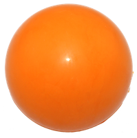 Zabawka dla psa twarda gumowa piłka pomarańczowa 7cm UNIQ PETS