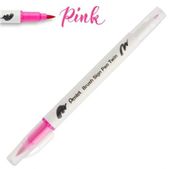 DWUSTRONNY PISAK PĘDZELKOWY DO KALIGRAFII PINK PENTEL