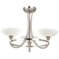 Lampa wisząca CAGNEY-3SC Endon 3-punktowa satynowy chrom biała