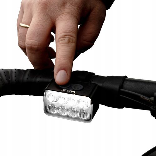 LAMPKA ROWEROWA PRZÓD 8xLED MOCNA JASNA 900LM OŚWIETLENIE ROWER USB-C VAYOX na Arena.pl