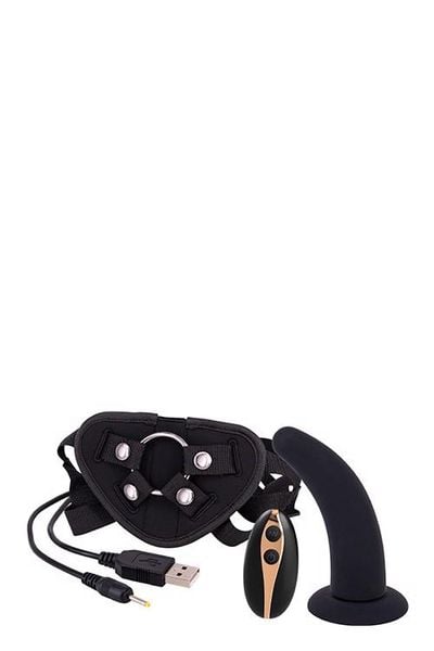 5Inch Vibration Dildo Strap-On Black zdjęcie 2