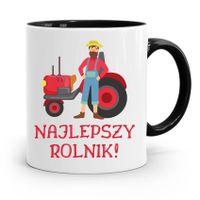 Dla Rolnika Kubek Czarny Najlepszy Rolnik! Prezent Z Nadrukiem Ze Zdjęciem