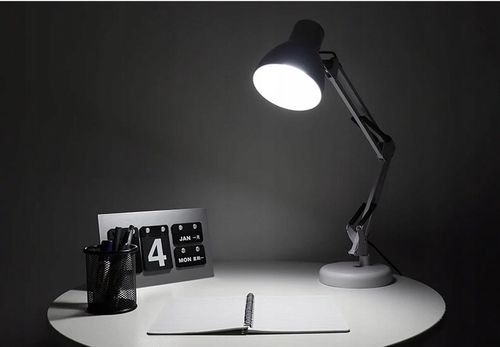 Lampka na Biurko LED Kreślarska Szkolna Regulowana E27 230V Stojąca Klips na Arena.pl